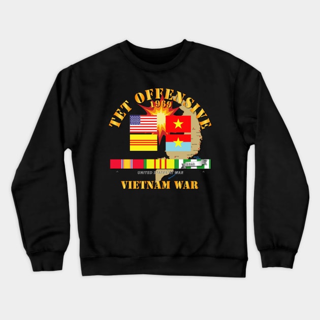 Vietnam - 1969 tet offensive Crewneck Sweatshirt by twix123844